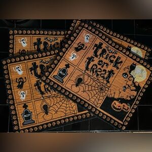 Halloween Trick or Treat Placemats - Orange and Black